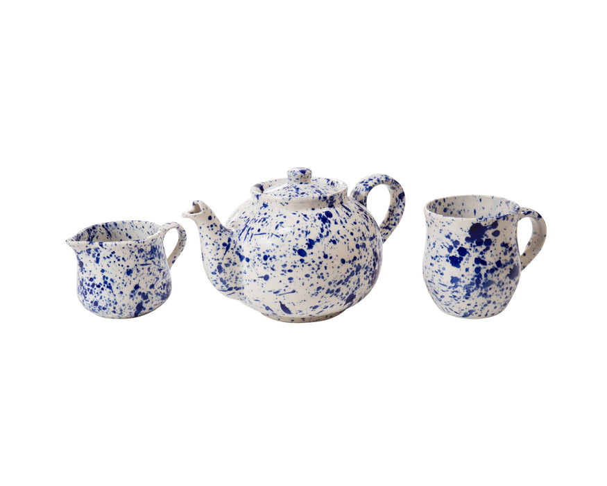 Blue Splatter Large Teapot
