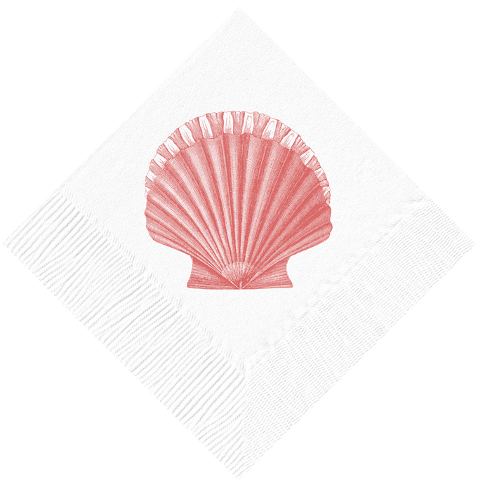Scallop Beverage Napkins