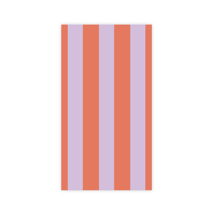 Sunkissted Orange & Lilac Cabana Striped Napkin