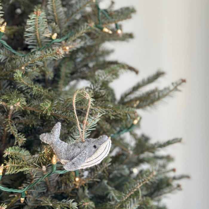 Felted Humpback Whale Ornament