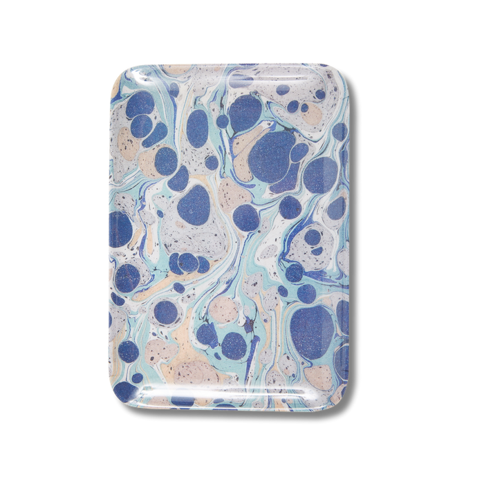 Melamine Serving Trays - Marble - Set of 3