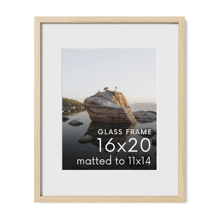 Natural Oak Frame with Glass: 8x10