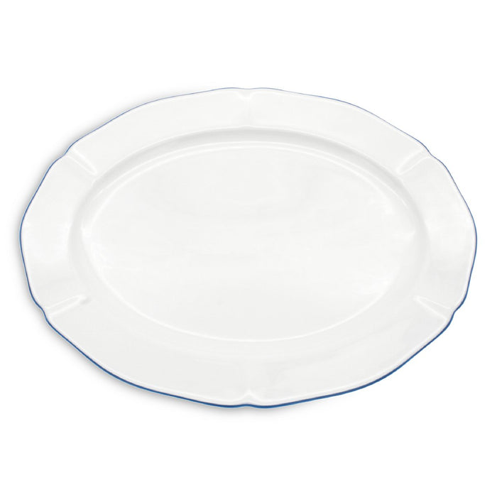 Royal Blue Rim - 14" Oval Platter