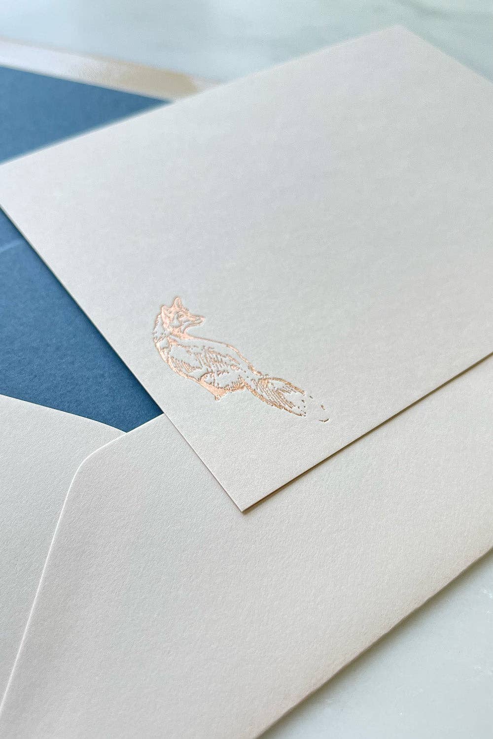 Fox Foil Cards - Set of 8: French Blue