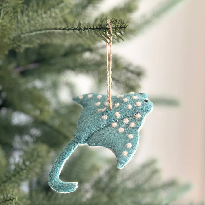 Felt Ornament - Blue Stingray