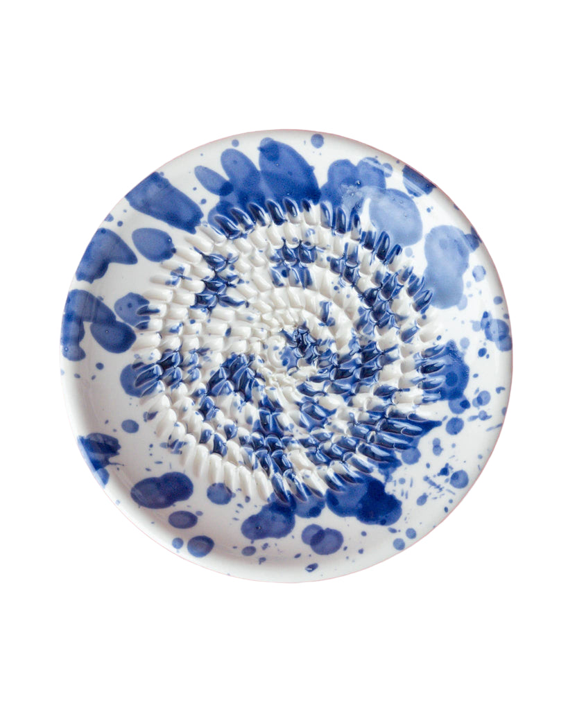 Blue Splatter Small Garlic Grater