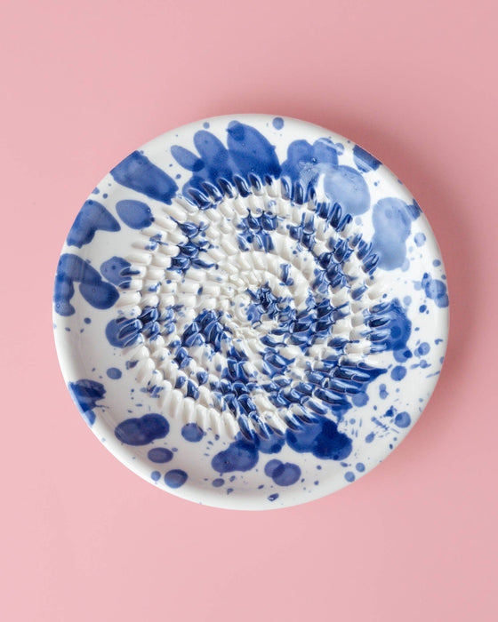 Blue Splatter Small Garlic Grater