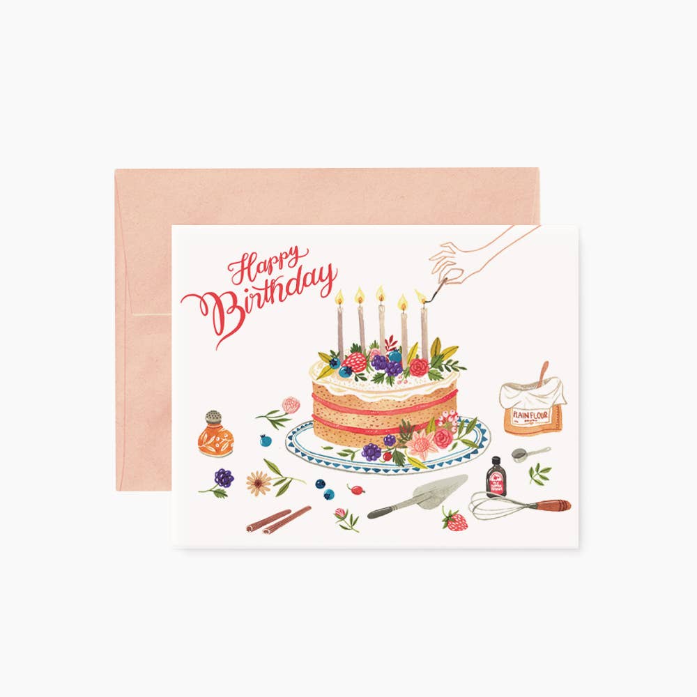 Birthday Cake - Blank Card