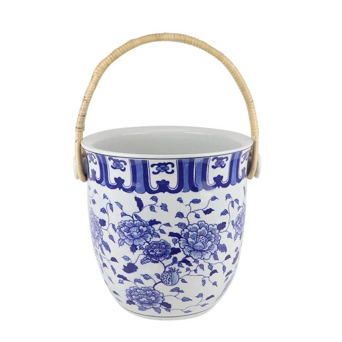 Blue & White Blossom Ice Bucket