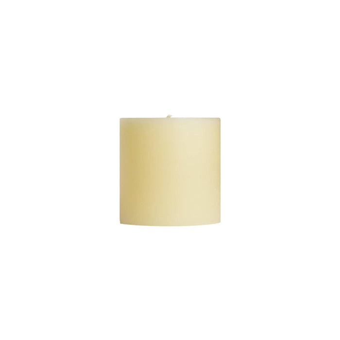 Off White Unscented Pillar Candles - 3x3"