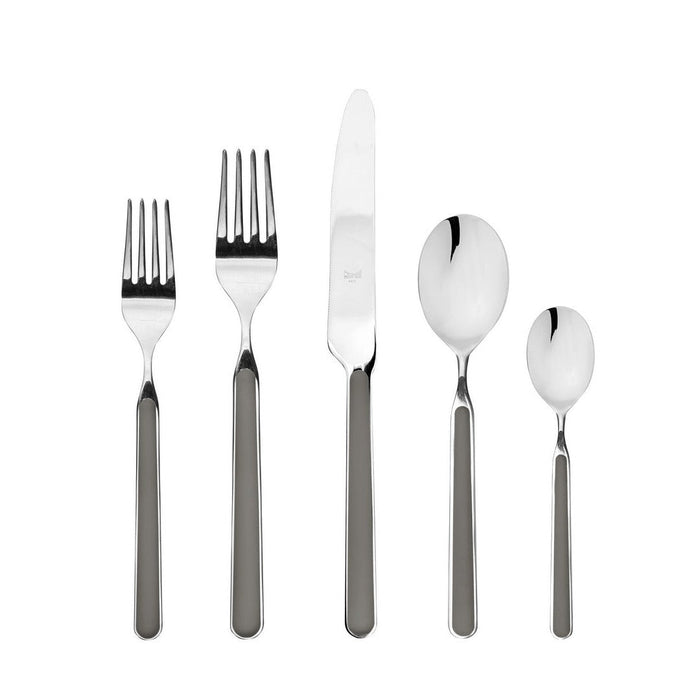 Grey - Italian Made Flatware 5 piece set