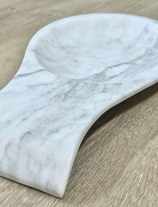 Oversized Marble Spoon Rest, White