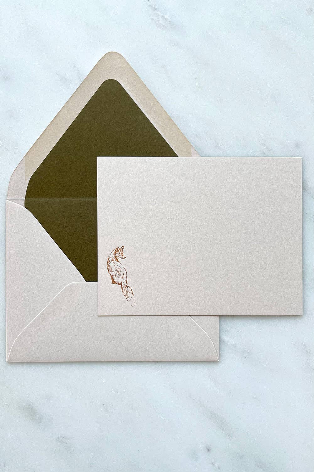 Fox Foil Cards - Set of 8: Moss Green