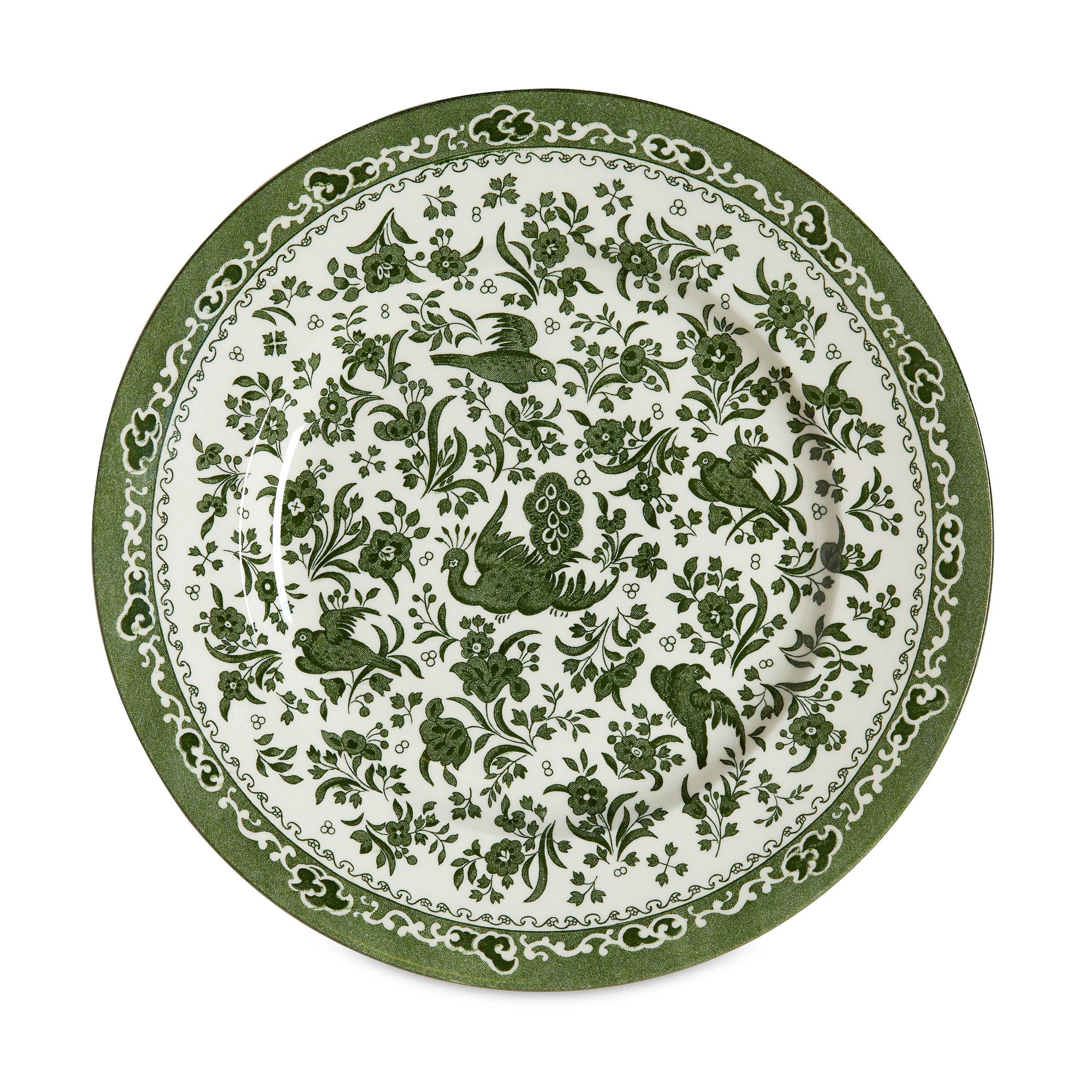 Green Regal Peacock Plate Dinner Plate