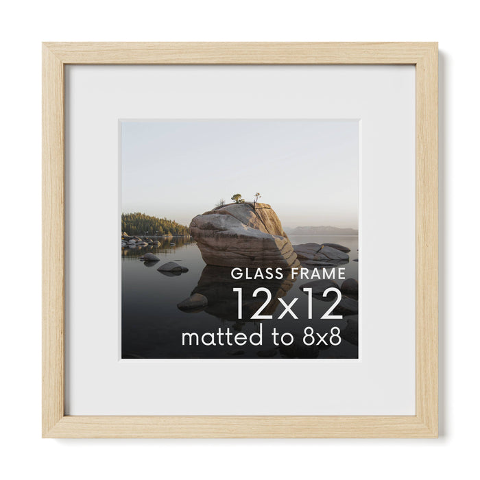 Natural Oak Frame with Glass: 5x7