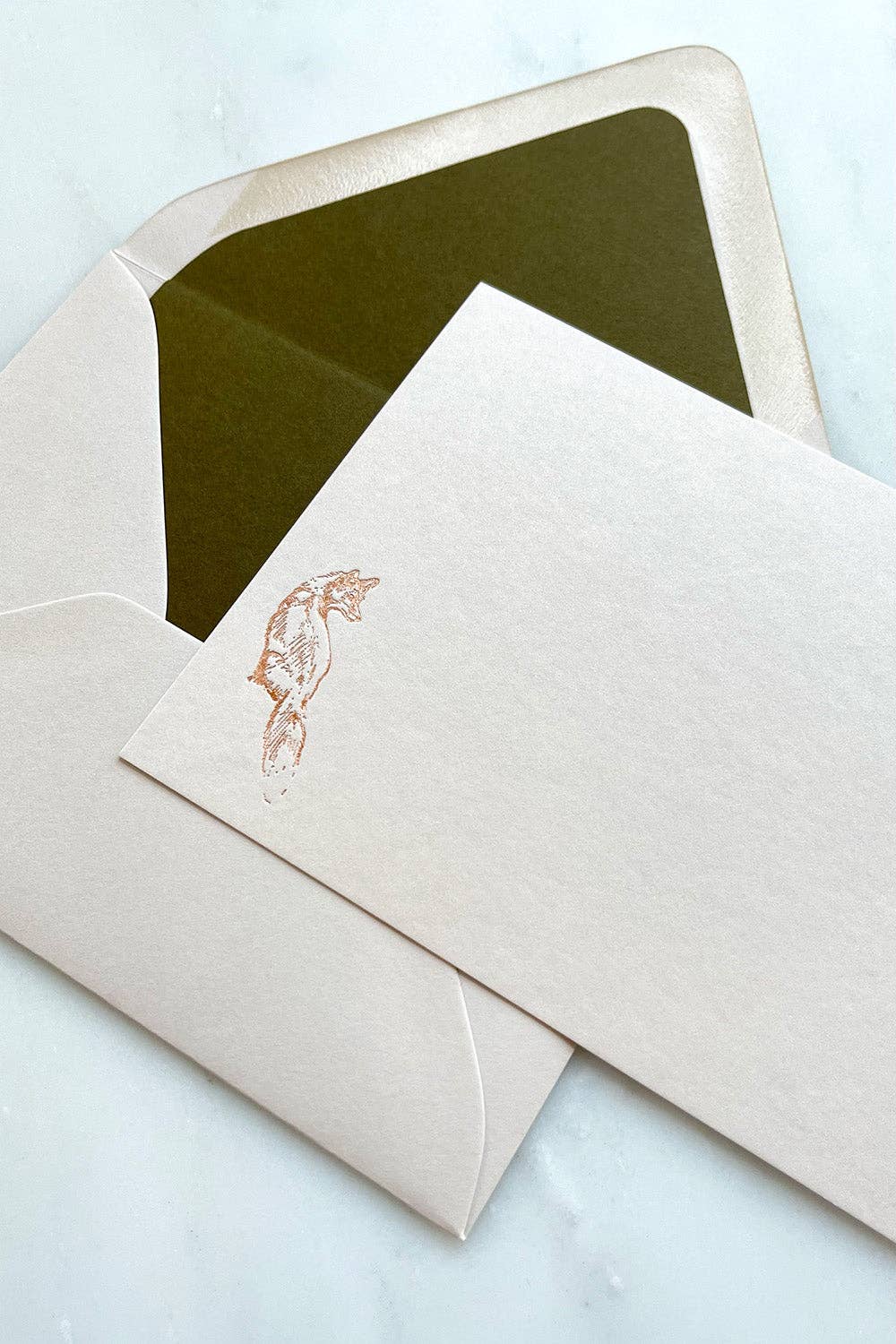 Fox Foil Cards - Set of 8: Moss Green