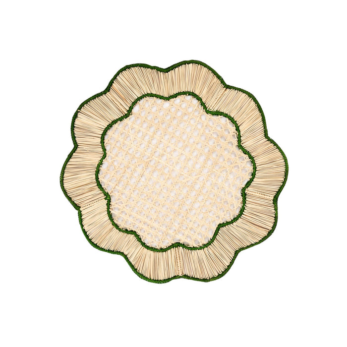 Breezy Placemat: Green/Natural-Set of 4