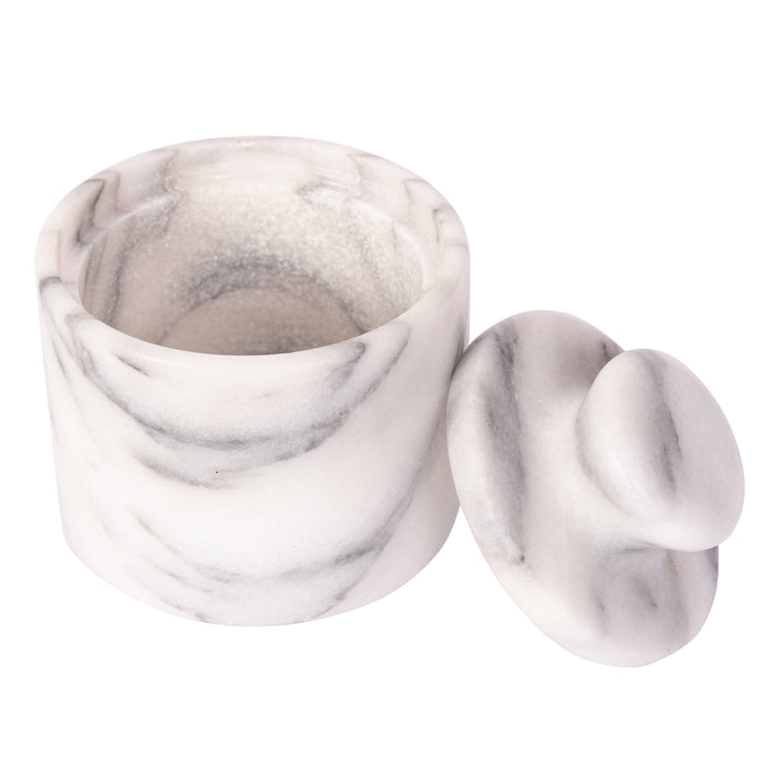 Marble Salt Cellar with Lid