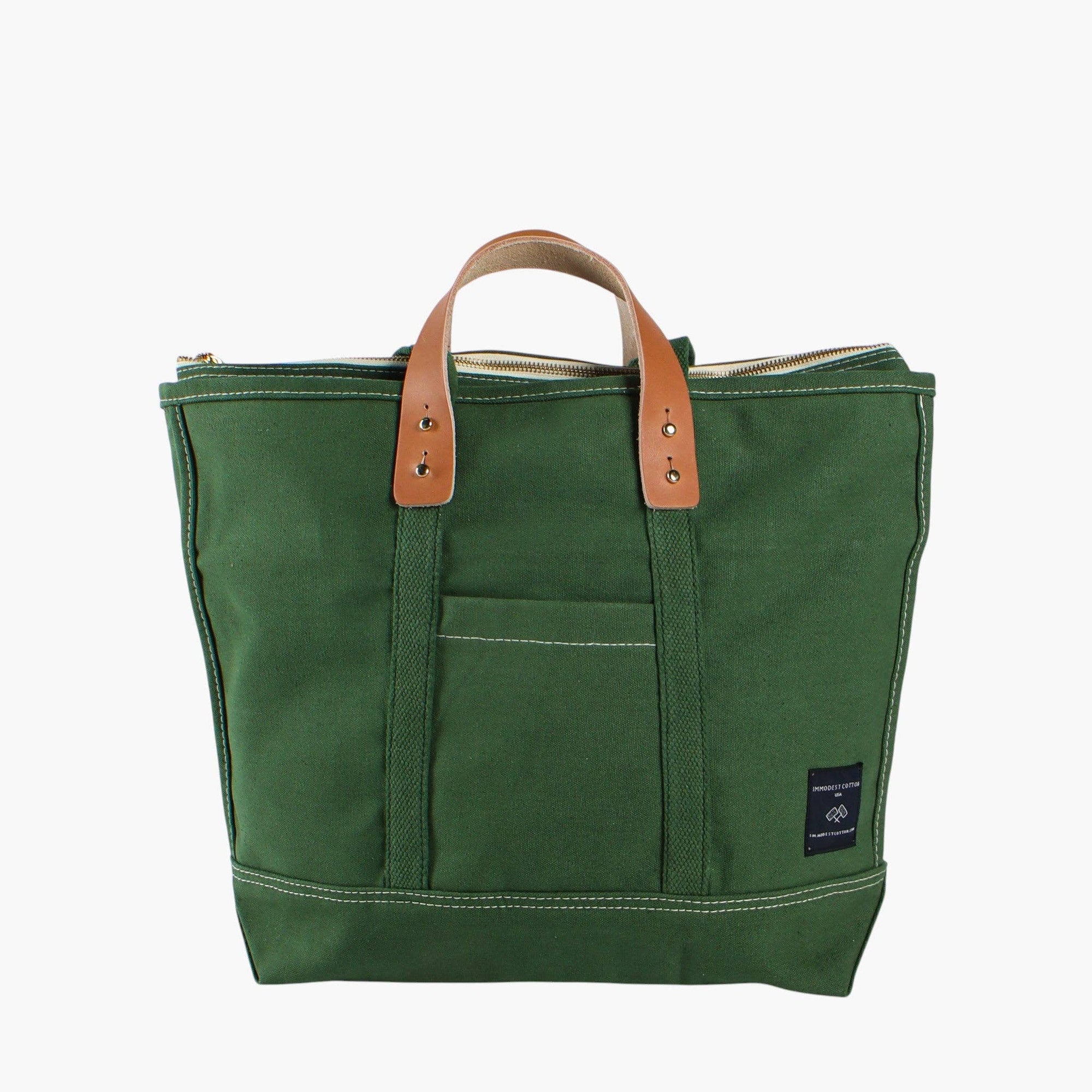 Small Zipper Tote | Pine