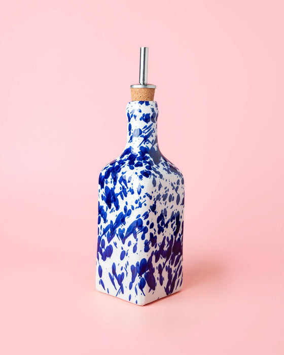 Blue Splatter Olive Oil Dispenser