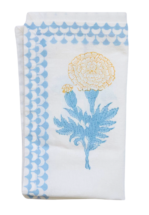 Splash Blue Cotton Napkins - Set of 4