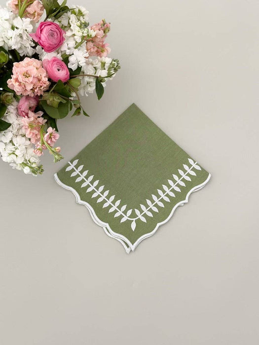 Green Leaves Dinner Napkin - Set of 4