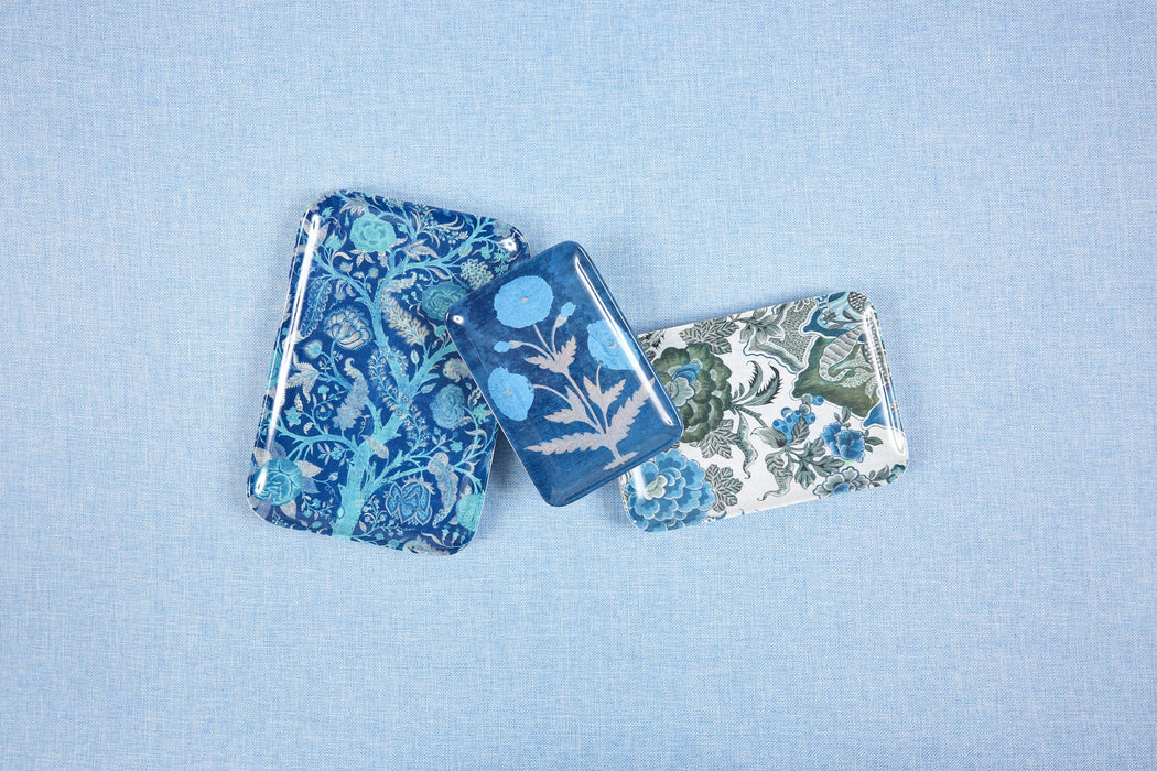 Melamine Serving Trays- Kalamkari Blue- Set of 3