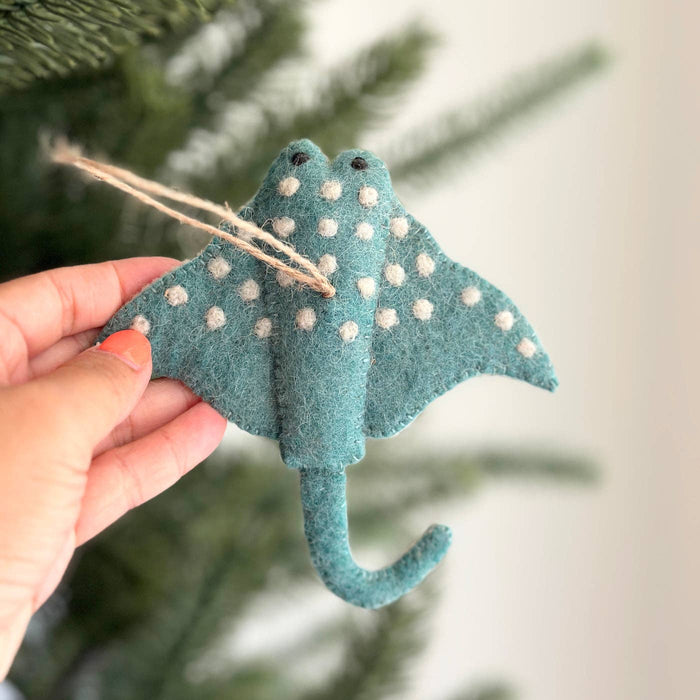 Felt Ornament - Blue Stingray