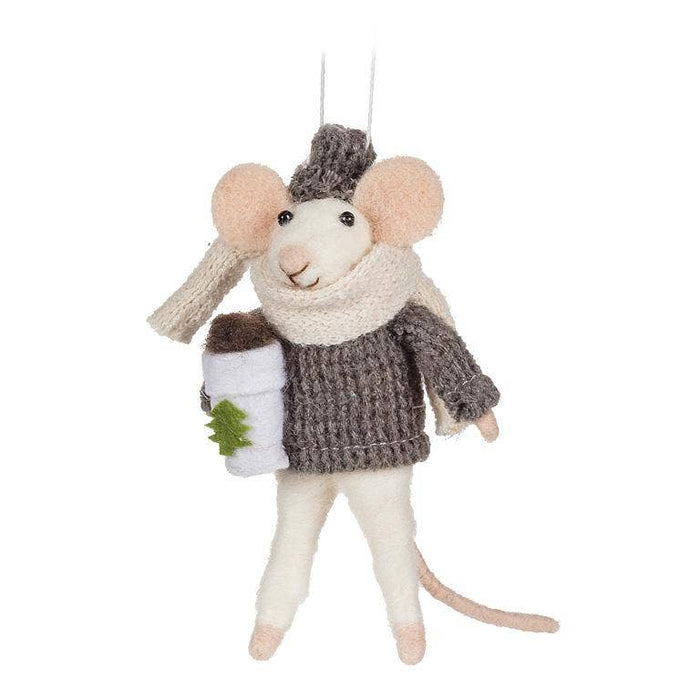 Mouse with Coffee Ornament