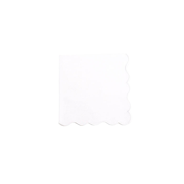 White Scalloped Napkin - Set of 4