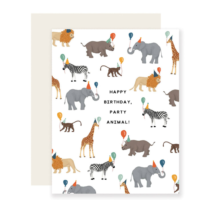 Safari Party Animal Birthday Card