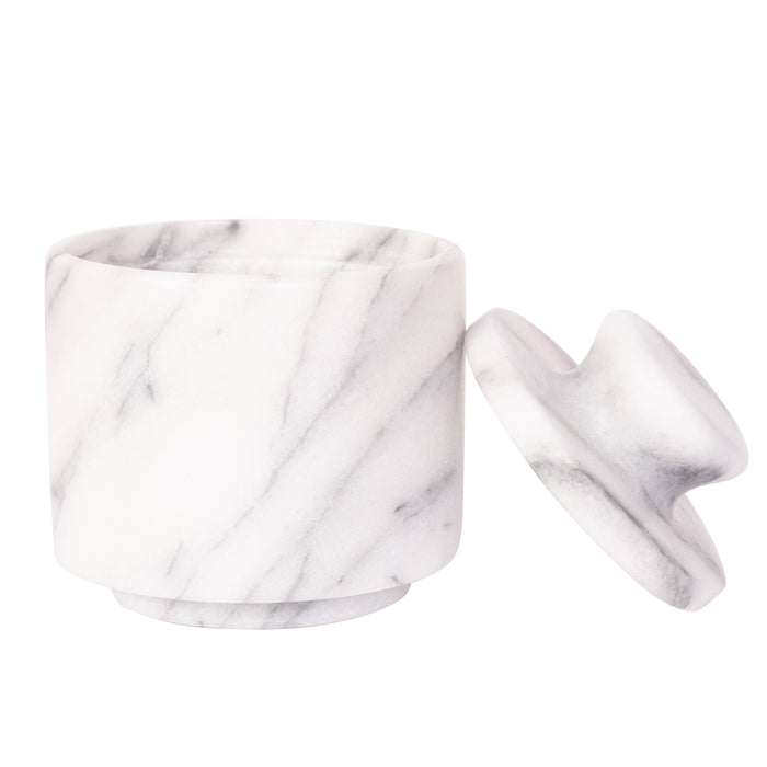 Marble Salt Cellar with Lid