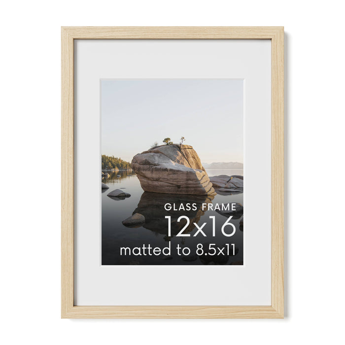 Natural Oak Frame with Glass: 5x7
