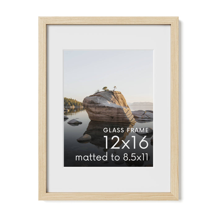 Natural Oak Frame with Glass: 8x10