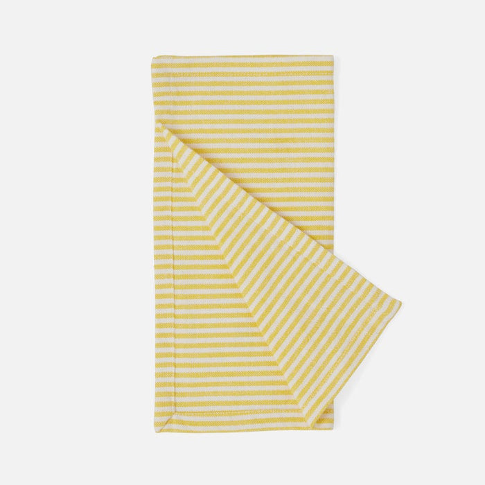 Brooks Yellow Stripe Cotton Napkin - Set of 4