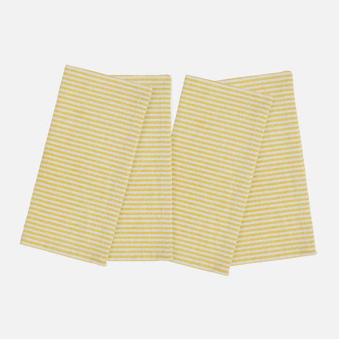 Brooks Yellow Stripe Cotton Napkin - Set of 4