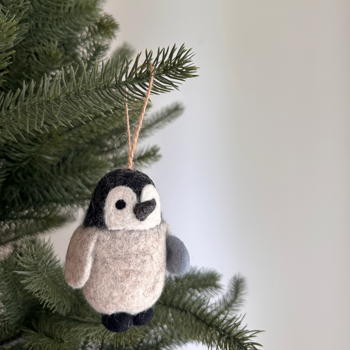 Felt Penguin Christmas Ornament