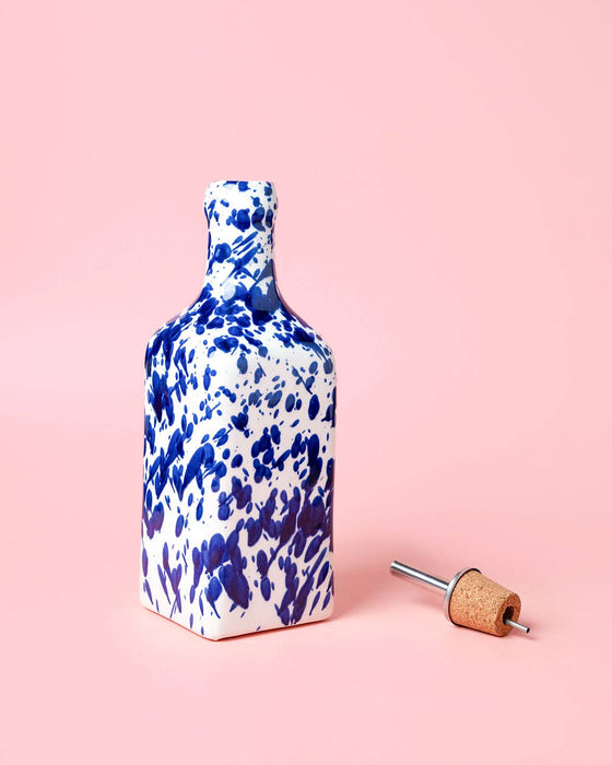 Blue Splatter Olive Oil Dispenser