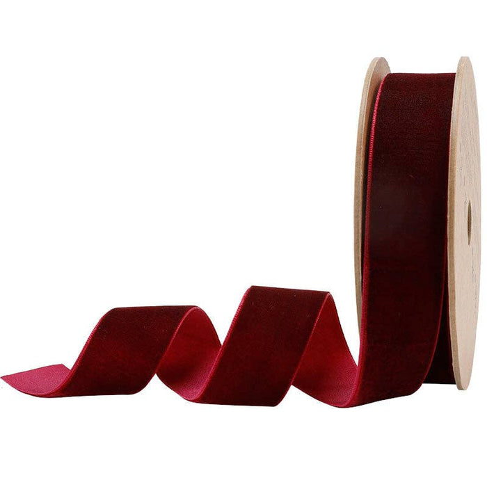 1" Velvet Bordeaux Ribbon