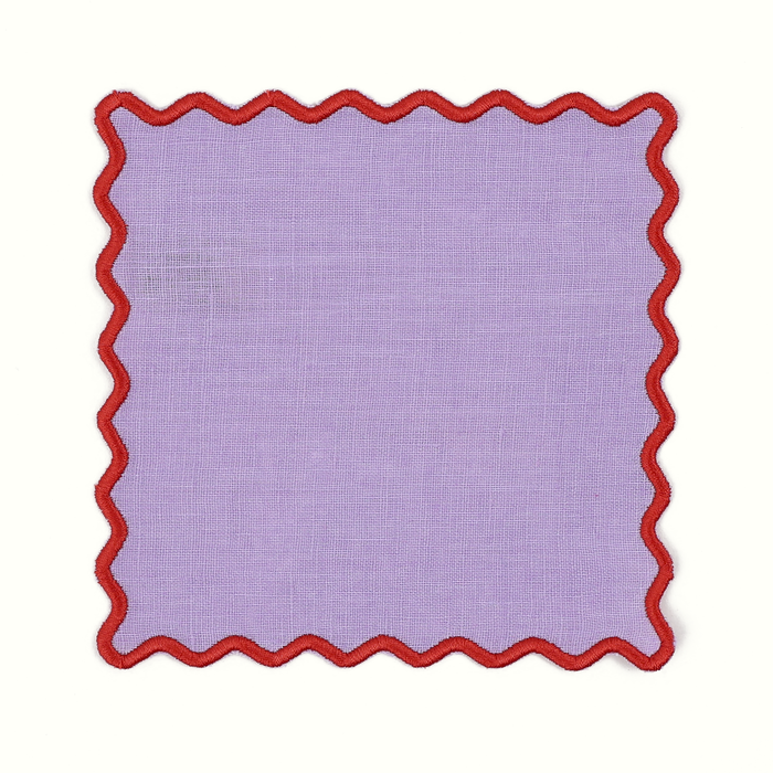 Lilac Linen Square Cocktail Napkins - Set of 4
