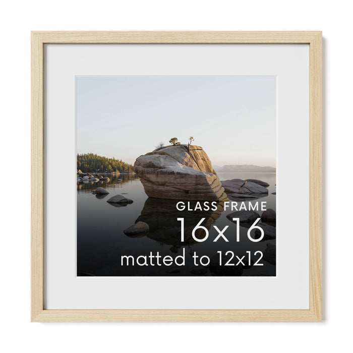 Natural Oak Frame with Glass: 5x7