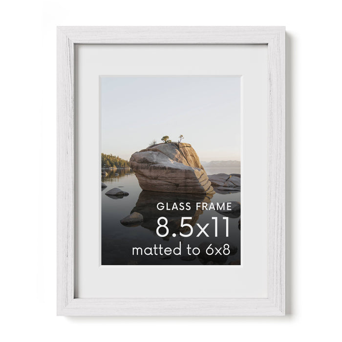 White Oak Frame with Glass: 8x10