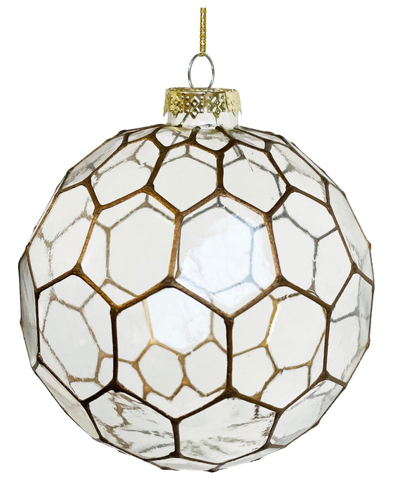 Honeycomb glass ball ornament