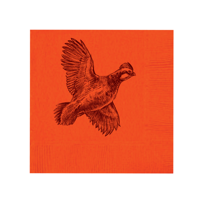 Orange Quail Beverage Napkins