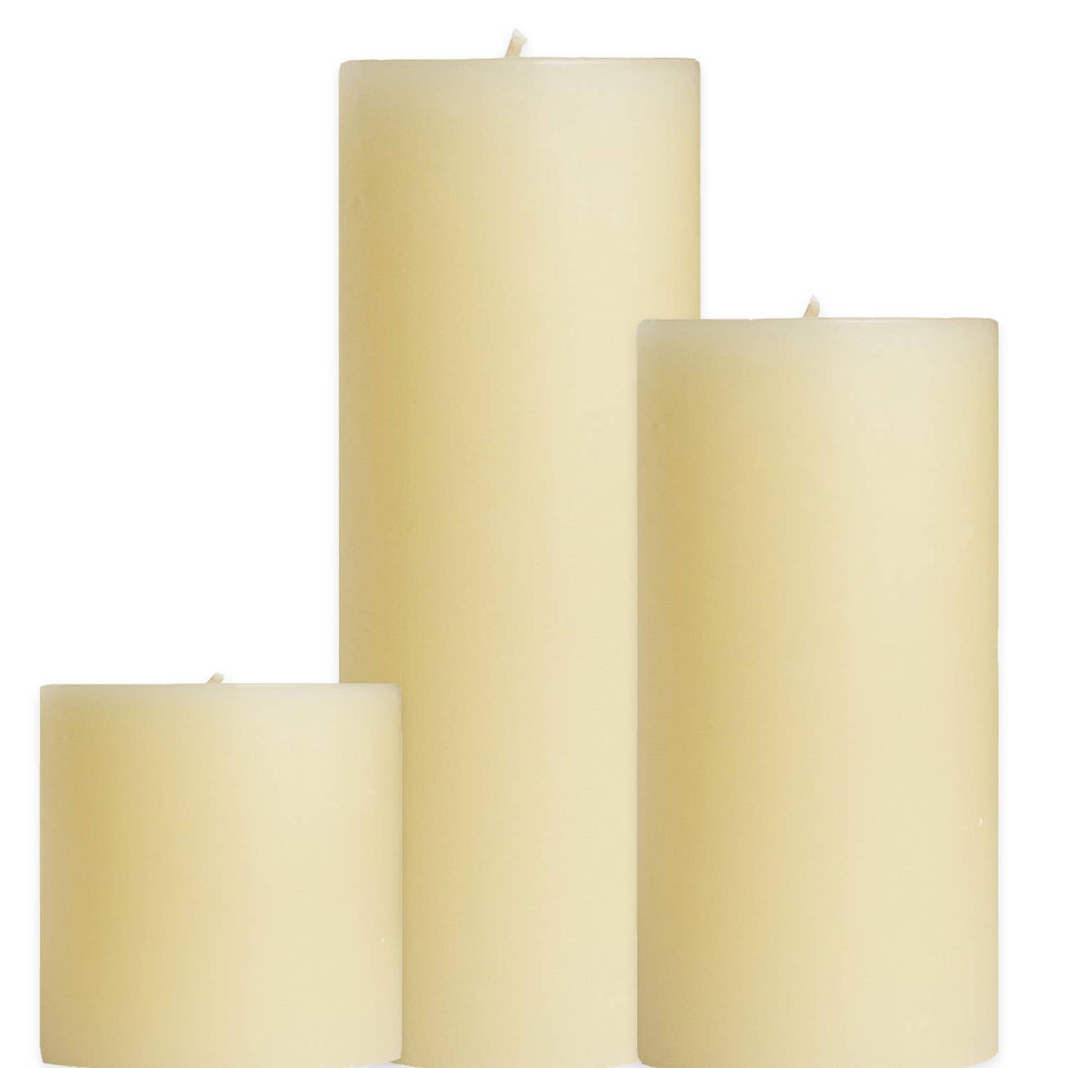 Off White Unscented Pillar Candles - 3x6"