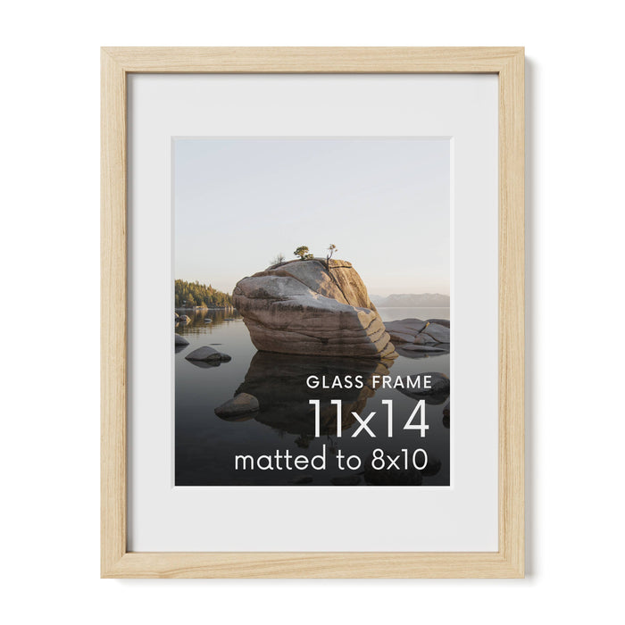 Natural Oak Frame with Glass: 8x10