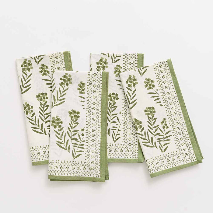 Phlox Green Napkin  - Set of 4