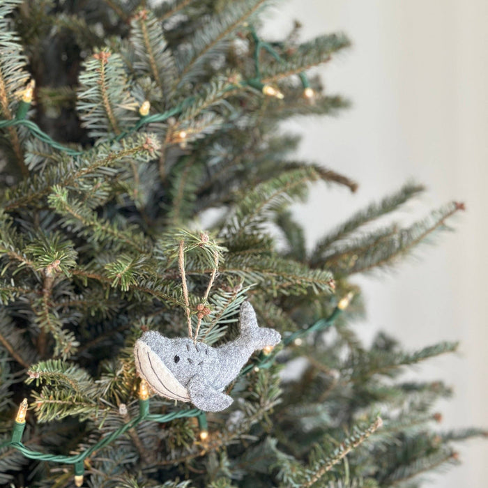 Felted Humpback Whale Ornament