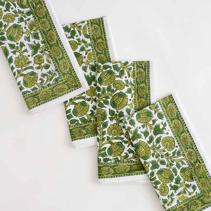 Jade Blossom Napkin - Set of 4