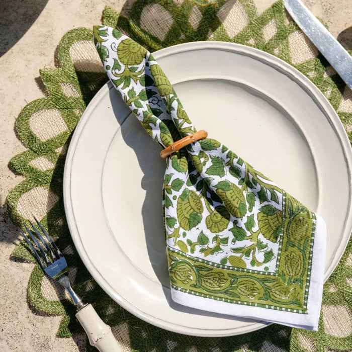 Jade Blossom Napkin - Set of 4